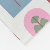 Art Deco Bomen Fleece Deken (Hoek)