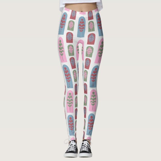 Art Deco Bomen Leggings (Voorkant)