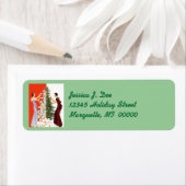 Art Deco Boom Trimmen Decoreren Kerstmisetiketten Etiket (Insitu)