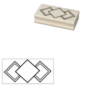 Art Deco Border Art Stempel (Gestempeld)