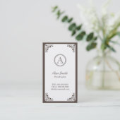 Art Deco Border Proofreading Visitekaartje (Staand voorkant)