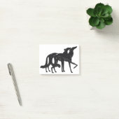 Art Deco Borzoi Duo Zwart Post-it® Notes (Kantoor)