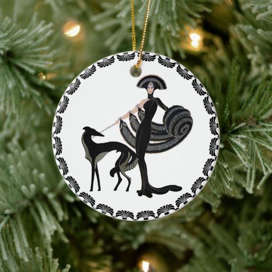 Art Deco Borzoi Ornament (Boom)