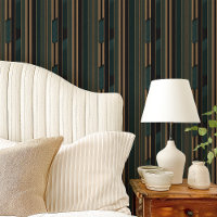 Art Deco bosgroen en gouden geometrisch
