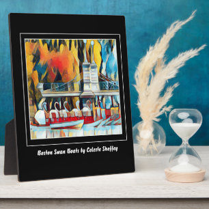 Art Déco Boston Swan Boats Plaque