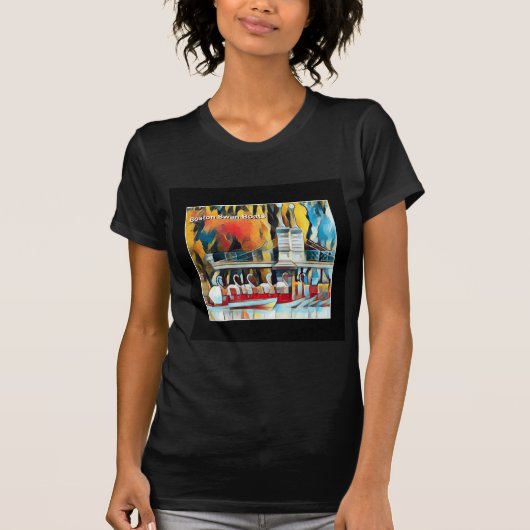 Art Deco Boston Swan Boats T-shirt (Voorkant)