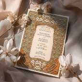  Art Deco Botanische Lijst bruiloft Kaart