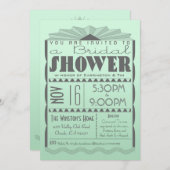 Art Deco Bridal Shower Invitation - Gatsby Style Kaart (Voorkant / Achterkant)