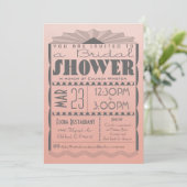 Art Deco Bridal Shower Invitation - Gatsby Style Kaart (Staand voorkant)