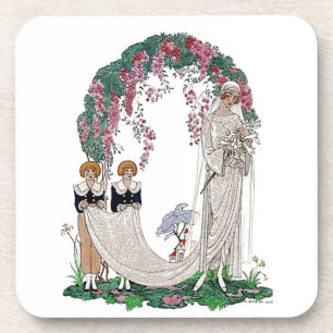 Art Deco  Bride Bier Onderzetter