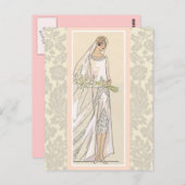 Art Deco Bride Briefkaart (Voorkant / Achterkant)