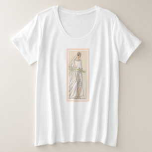 Art Deco Bride Grote Maat T-shirt
