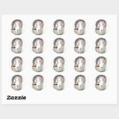 Art Deco Bride Ronde Sticker (Vel)