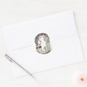 Art Deco Bride Ronde Sticker (Envelop)