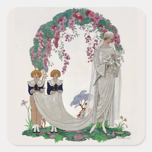 Art deco bride Sticker (Voorkant)