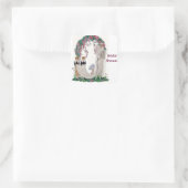 Art Deco Bride Vierkante Sticker (Tas)