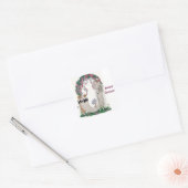 Art Deco Bride Vierkante Sticker (Envelop)