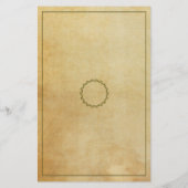 Art Deco  briefpapier met groen (Achterkant)