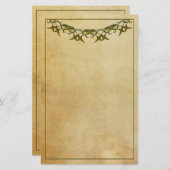 Art Deco  briefpapier met groen (Voorkant / Achterkant)