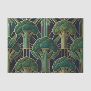 Art Deco Broccoli Patroon Tissuepapier