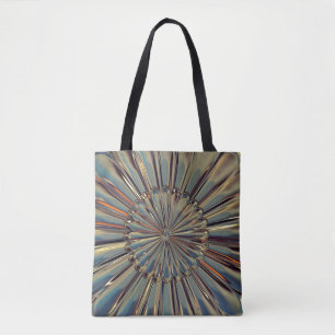 Art deco brons metallic look bloem medaillon draagtas