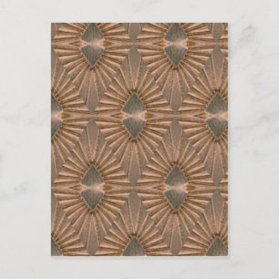 Art Deco Bronze Diamond Pattern Briefkaart
