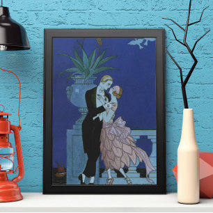 Art Deco Bruidspaar, Oui van George Barbier Poster