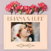 Art Deco bruidsparen of aangepaste tekst voor het  Gegraveerde Lijstjes