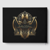  Art Deco bruiloft Gastenboek (Achterkant)