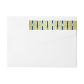 Art Deco Bruiloft Goud Blauw Elegant Gatsby (Achterkant)