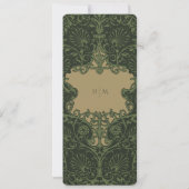  Art Deco Bruiloft Menu Kaart (Achterkant)