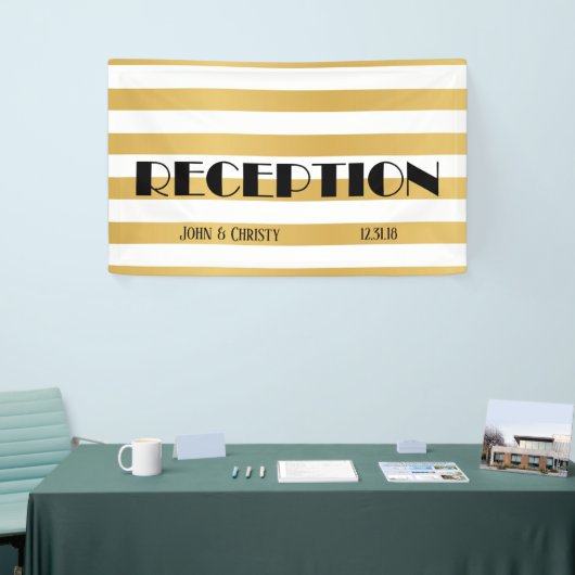 Art Deco  bruiloft Spandoek (Beurs)