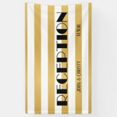 Art Deco  bruiloft Spandoek (Verticaal)