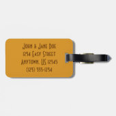 Art Deco Burl Wood Bagagelabel (Achterkant horizontaal)