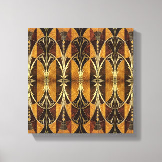 Art Deco Burl Wood Canvas Afdruk