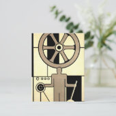 Art Deco Business Wheel and Machine Worker (Staand voorkant)
