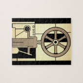 Art Deco Business Wheel and Machine Worker Legpuzzel (Horizontaal)