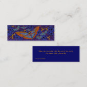 Art Deco Butterfly - Bladwijzer Mini Visitekaartje (Voorkant / Achterkant)