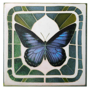 Art Deco Butterfly Wall Decor Art Nouveau Keramiek Tegeltje