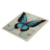 Art Deco Butterfly Wall Decor Art Nouveau Keramiek Tegeltje (Zijkant)