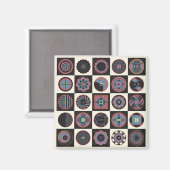 Art Deco Buttonnen magneet (Voorkant / Achterkant)
