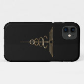 Art Deco Caduceus Case-Mate iPhone Case (Achterkant (horizontaal))