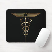 Art Deco Caduceus Muismat (Met muis)