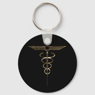 Art Deco Caduceus Sleutelhanger