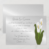 Art déco Calla Lily Faire-part de mariage (Devant / Derrière)