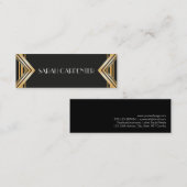 Art déco - carte de visite 20s - cadre d'or de (Devant / Derrière)