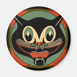 Art Deco Cat Halloween Magnet Magneet