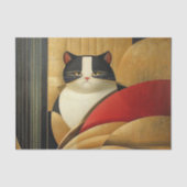 Art Deco Cat Tissuepapier (Voorkant)