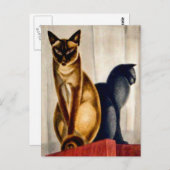 Art Deco Cats Briefkaart (Voorkant / Achterkant)