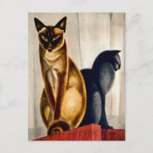 Art Deco Cats Briefkaart